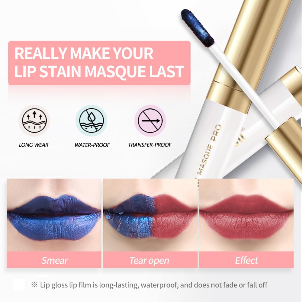 Lip Stain Peel Off – Long Lasting Waterproof Lip Tint, Smudge Proof Transfer Resistant Lip Stains Tattoo,High Pigment Matte Lip Color, Kiss Proof Peel Off Lip Stain Masque,All-Day Stay Lip Makeup 09#