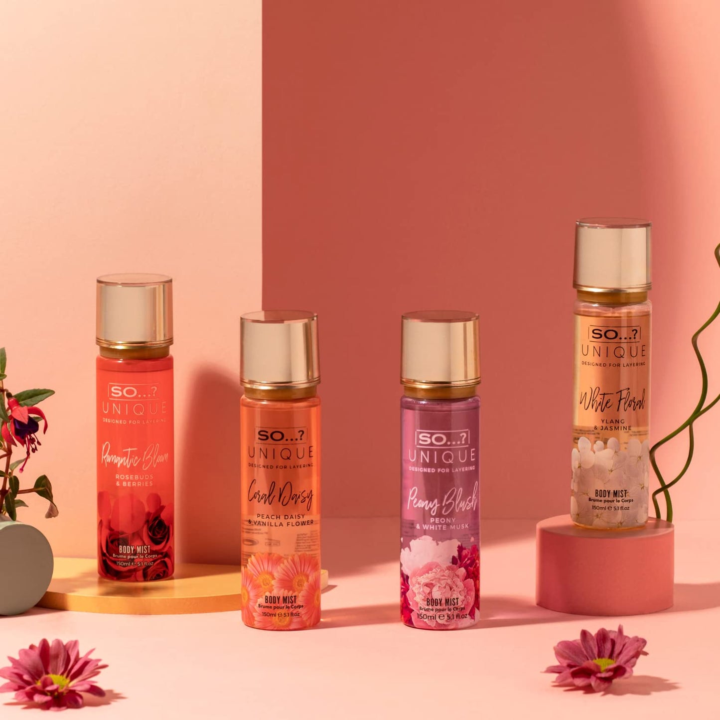 So…? Unique Peony Blush Body Mist - Floral, Fruity Vanilla Perfume with Bergamot and Pear Notes - Perfume for Women - Body Spray for Women - 5.1 oz