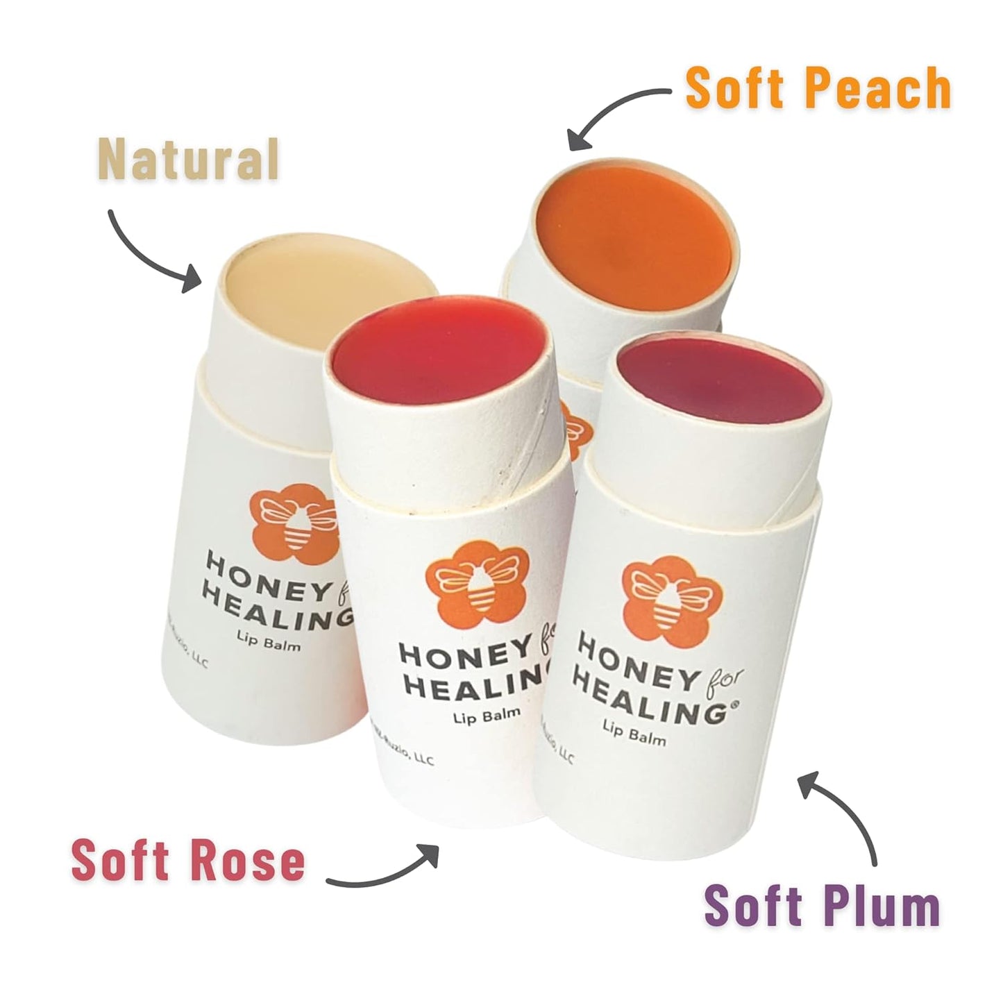 Lip Balm Moisturizer with Manuka Honey 15+ UMF, Coconut Oil, and Castor Oil For Chapped, Cracked, Dry Lips | Protects, Smoothes, and Nourishes your Lips | 0.25 oz / 7 gr (Soft Plum)