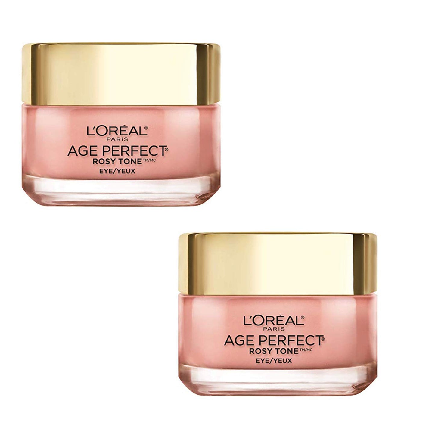 Eye Brightener Eye Cream Skin Care, Age Perfect Rosy Tone Eye Brightener to Visibly Color Correct Dark Circles, Fragrance Free, Paraben Free, 0.5oz.(Pack Of 2)