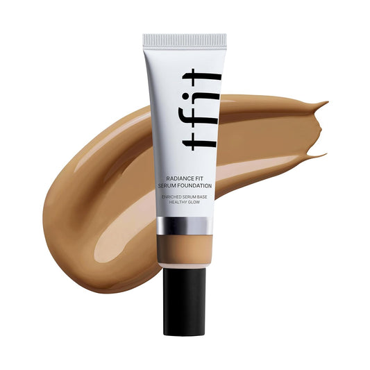 TFIT Radiance Fit Serum Foundation - Flawless Coverage, Dewy finish, Long-lasting Waterproof and sweatproof,Lightweight,Creamy Natural,1.05 Oz. (N06 Hazel, 1.05 Oz.)
