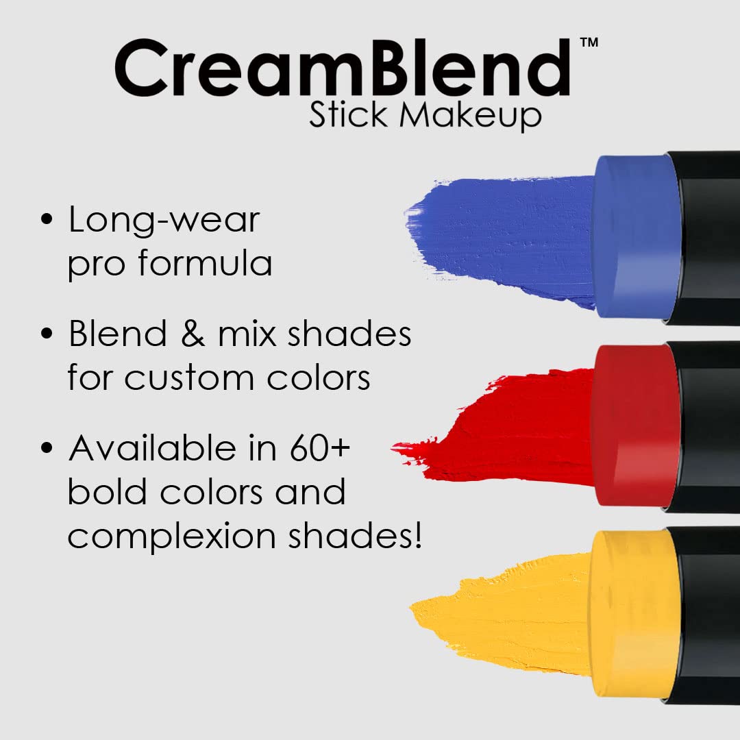 Mehron Makeup CreamBlend Stick | Face Paint, Body Paint, & Foundation Cream Makeup | Body Paint Stick .75 oz (21 g) (Pastel Yellow)