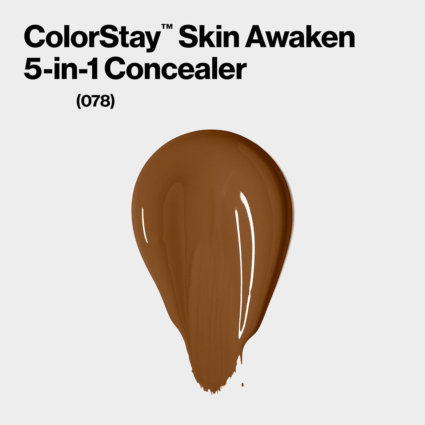 Revlon ColorStay Skin Awaken 5-in-1 Concealer, Lightweight, Creamy Longlasting Face Makeup with Caffeine & Vitamin C, For Imperfections, Dark Circles & Redness, 078 Truffle, 0.27 fl oz