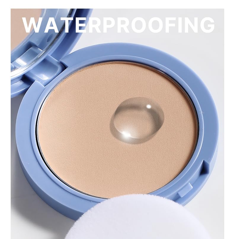 Oil Control Face Pressed Powder, Matte and Smooth Translucent Setting Powder for Women, Waterproof Long Lasting Finishing Powder, Lightweight Cosmetic Powder, Cruelty-free (02# Natural, 0.35Oz)