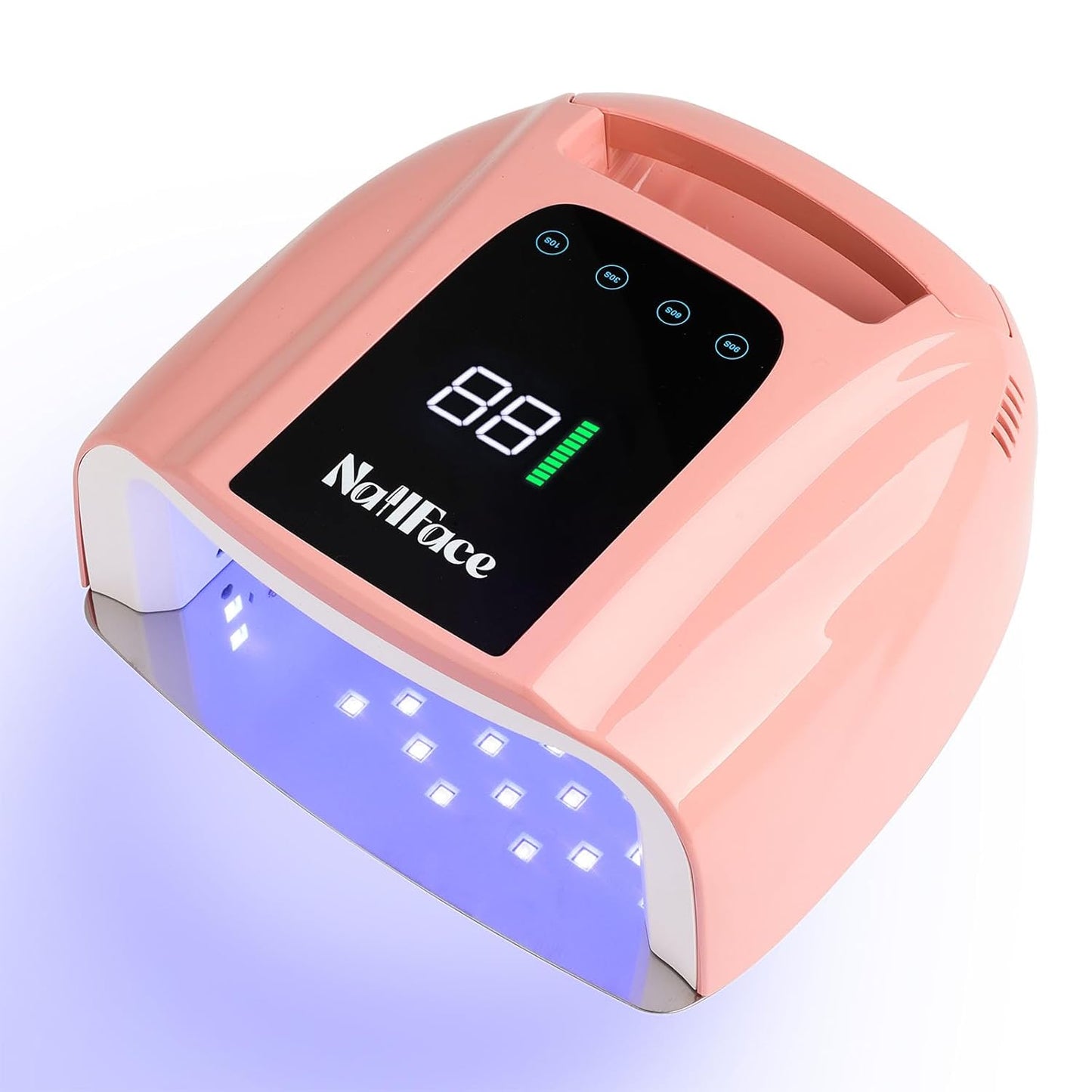 96W Rechargeable UV LED Nail Lamp UV Light for Gel Nails Cordless Nail Lamp Nail Dryer with 42 Beads Smart Sensor & Metal Base