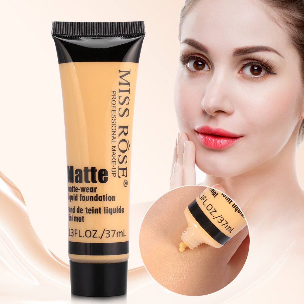 Sonew Smooth Makeup Base Face Liquid, Liquid Makeup Base Coverage for Whitening Moisturizing,Matte Wear Concealer Sun Block Cream 37ml(BEIGE 7)