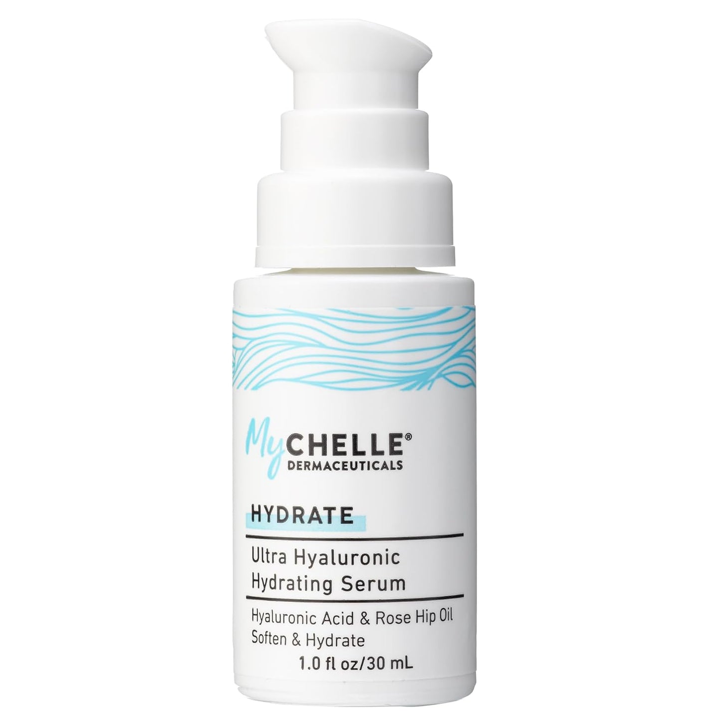 MyCHELLE Dermaceuticals Ultra Hyaluronic Hydrating Serum (1.0 Fl Oz) - Rich Hydration for Dry Skin with Vegan Hyaluronic Acid, Help Plump Skin and Help Reduce Appearance of Fine Lines and Wrinkles