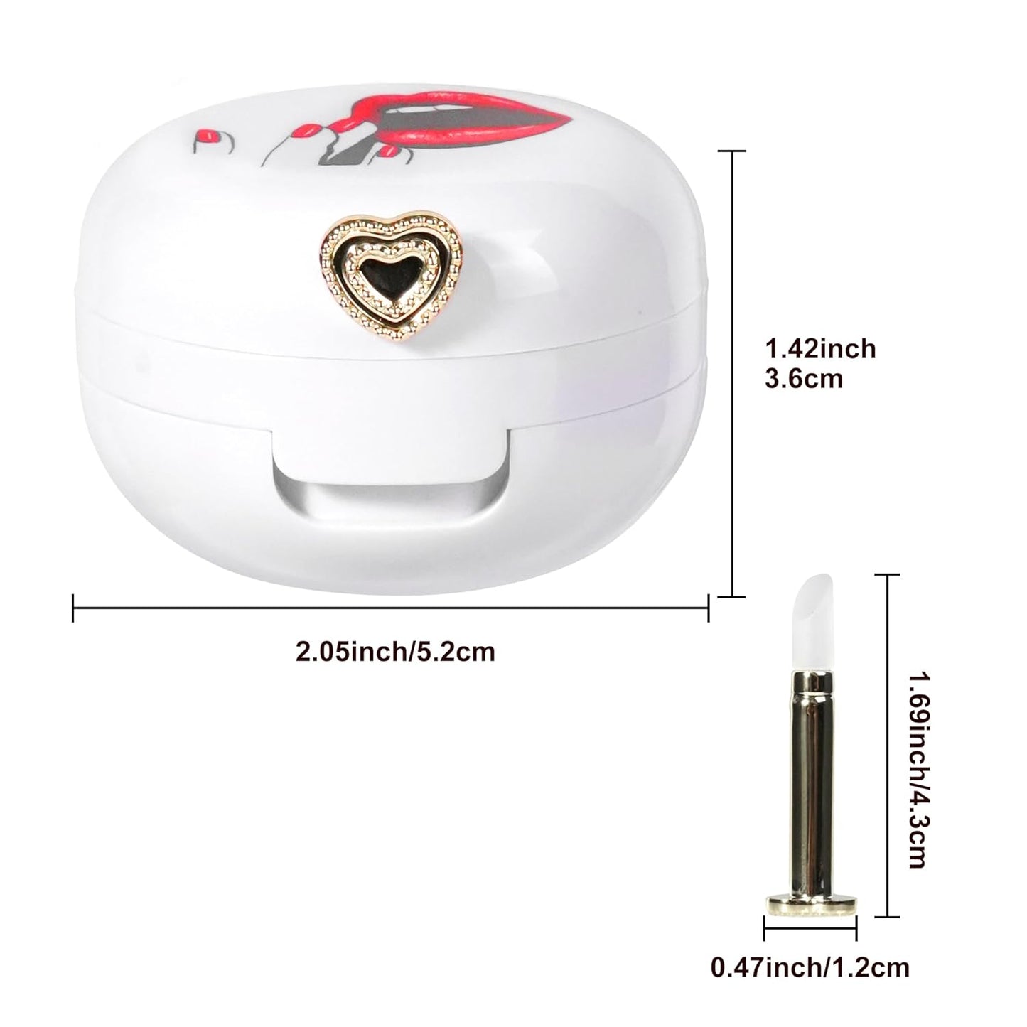 2 Pack Lip Balm Containers,Plastic Portable Empty Lip Balm Container with Mirror and Silicone Lip,Empty Lipstick Dispenser Box for Travel,Home