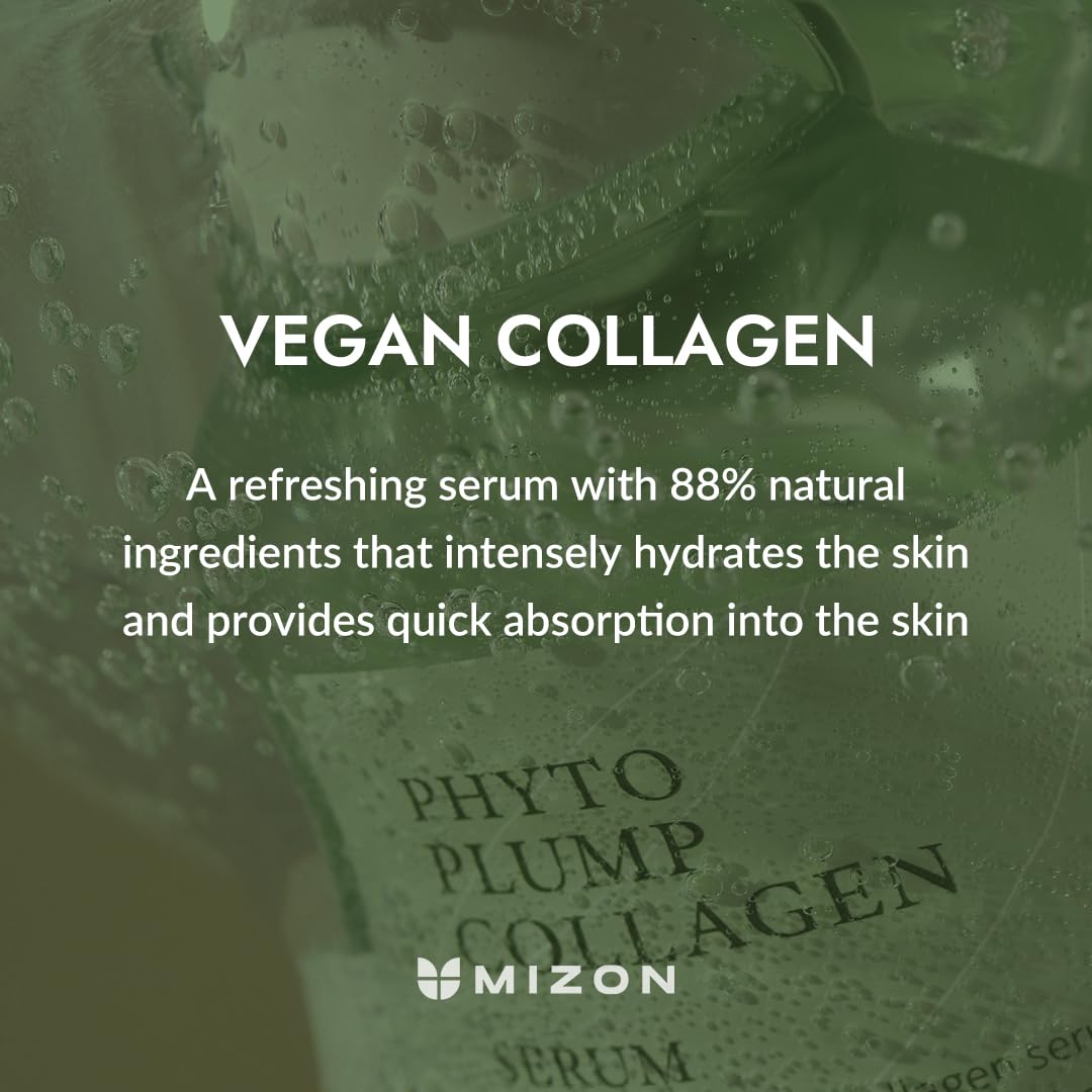 MIZON Phyto Plump Collagen Special Duo Set - Phyto Plump Eye Gel Patch & Serum Vegan Formula, Vegan Skincare Kit, Korean Skincare