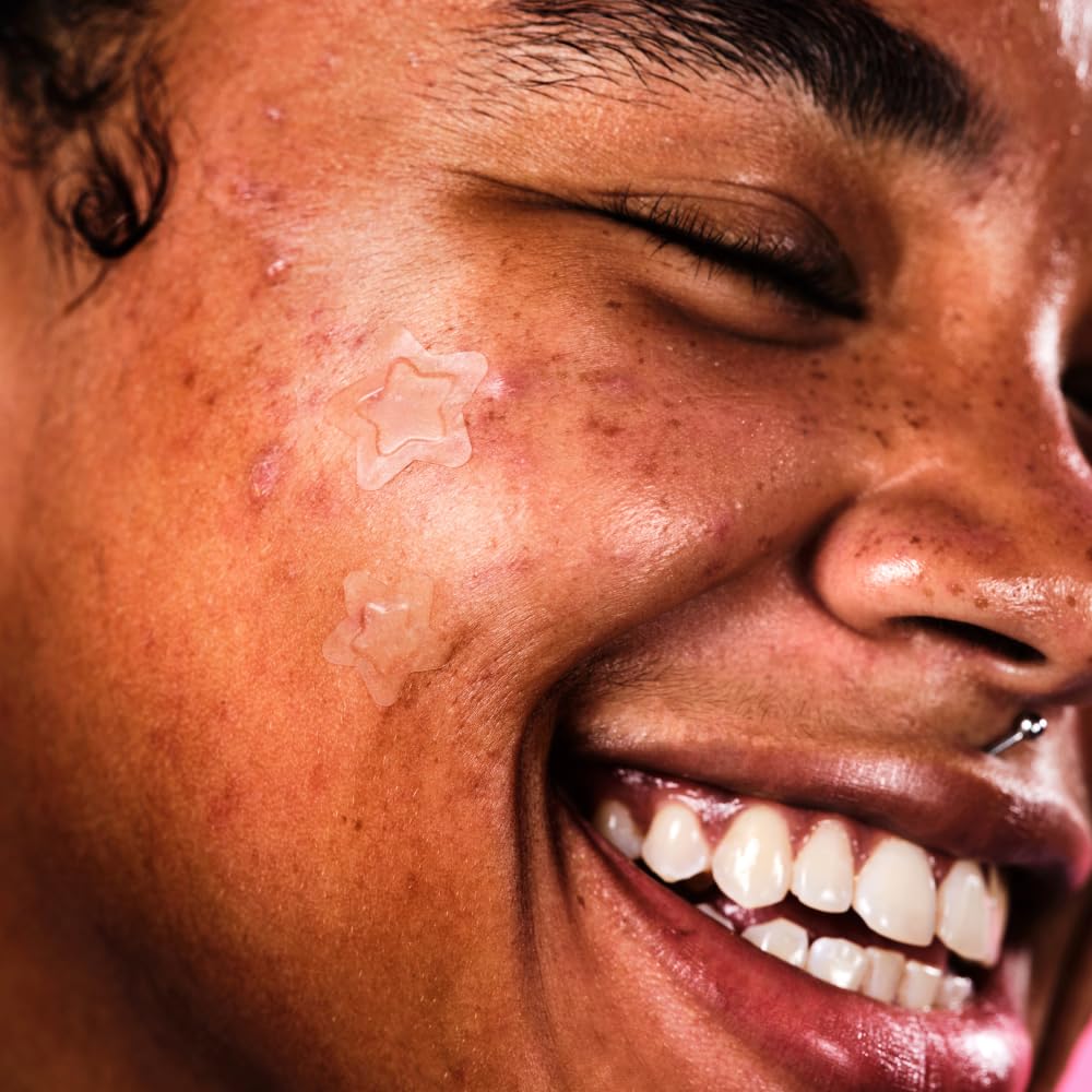 Starface Hydro-Star Clear Big Pack, Invisible Hydrocolloid Pimple Patches, Two Sizes and Star Shape, Absorb Fluid and Reduce Redness (96 Count)