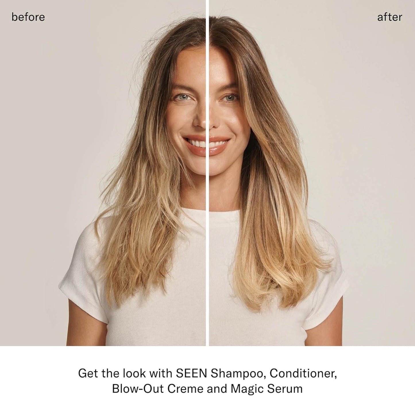 SEEN Blow-Out Creme, Fragrance Free - Non-Comedogenic & Sulfate-Free Blow Out Hair Cream- Reduces Frizz- Heat Protectant- Safe for Sensitive, Eczema & Acne Prone Skin