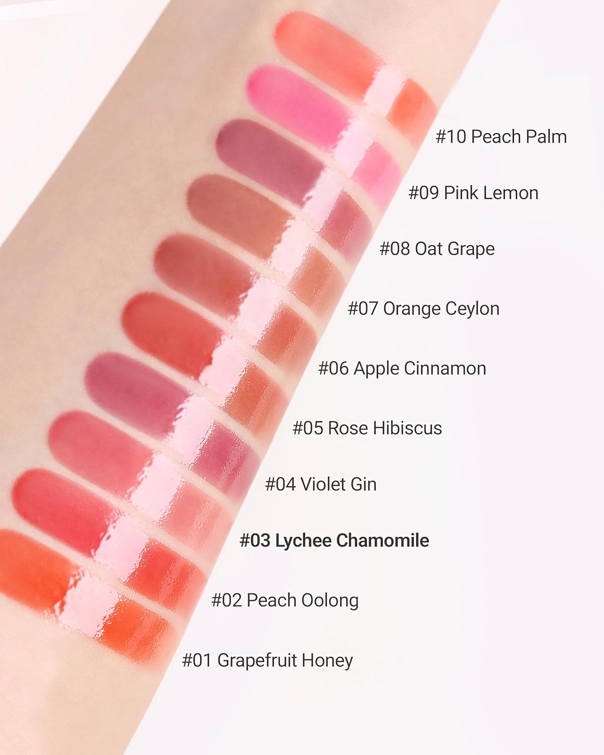 THESAEM Saemmy's Ade Shot Tint - Korean Lip Titnt, Water Gel Lip Stain with Plump Glowy Moisturizing Finish, Buildable Radiant Gloss, Long-Lasting Comfort, 0.1 fl.oz. (03 Lychee Chamomile)