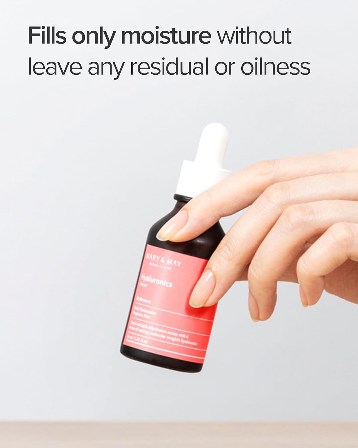 Mary&May Hyaluronics Serum - Deeply Hydrating Multi-Hyaluronic Acid Serum for Improved Skin Moisture and Elasticity - Korean Skincare, EWG Green Grade, Hypoallergenic, 1.01 fl.oz.