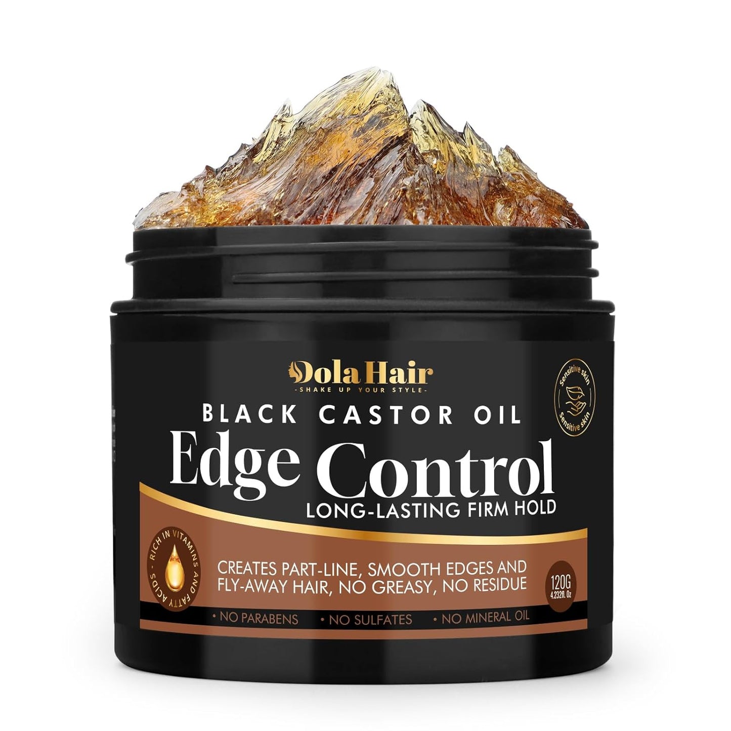 Edge Control Gel for 4C Hair Braiding Hair Gel Firm Hold, Hair Styling Wax Non-Greasy No Flaking 4.2 Oz