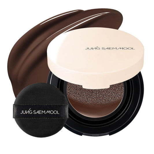 JUNG SAEM MOOL Essential Skin Nuder Cushion Mini 45N Espresso 0.17 Fl Oz, Natural Radiant Finish Cushion Foundation with Buildable Coverage, Lightweight Texture, Korean Foundation Makeup