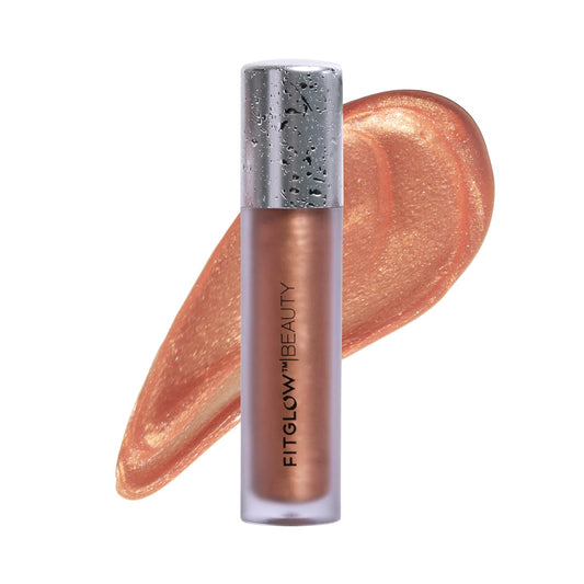 FITGLOW Beauty Lip Colour Serum | Hydrating Lip Gloss | Plumping Anti-Aging Lip Treatment | Natural Shine with Pomegranate Sterols & Collagen | Buildable Color for Dry Chapped Lips | Rosé- 10g