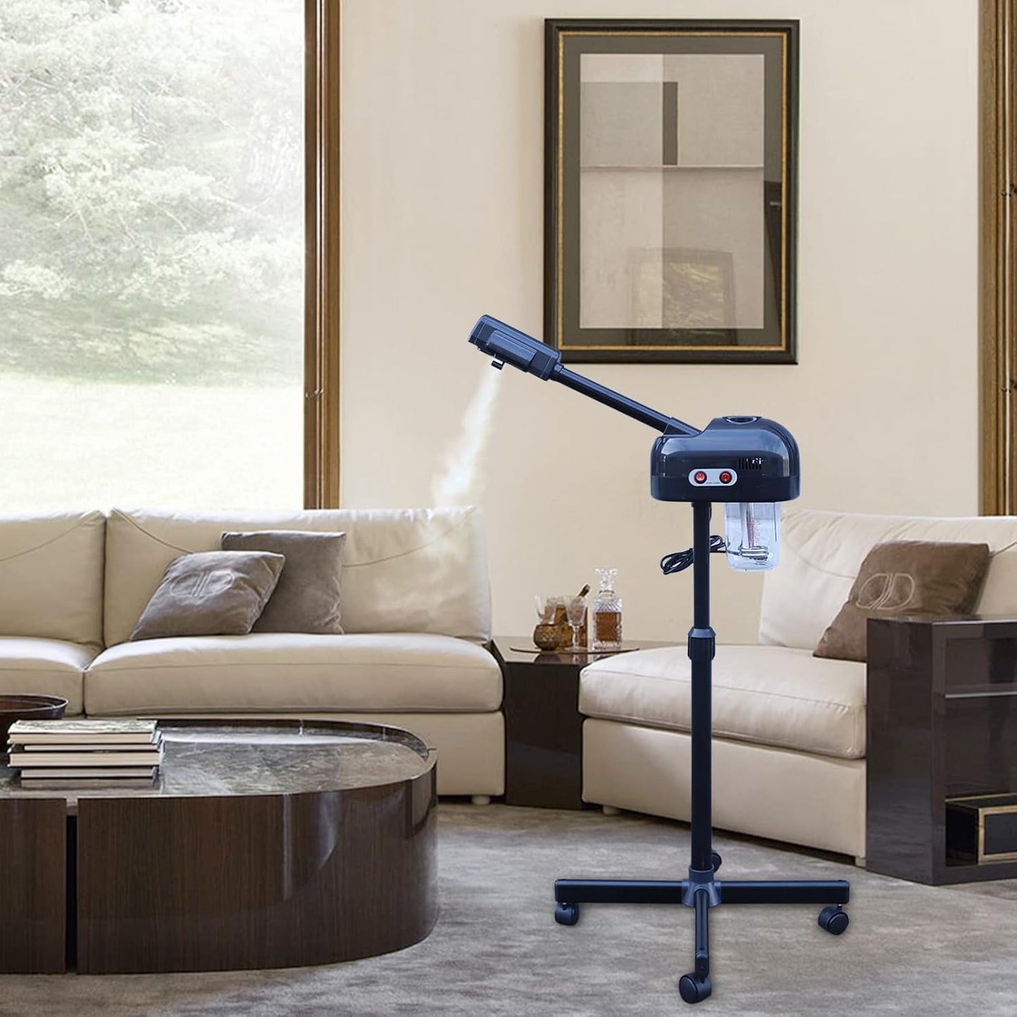 Professional Facial Steamer for Estheticians, Adjustable Height, 0.2 Gal Face Steamer on Wheels for Salon Beauty and Spa Shop