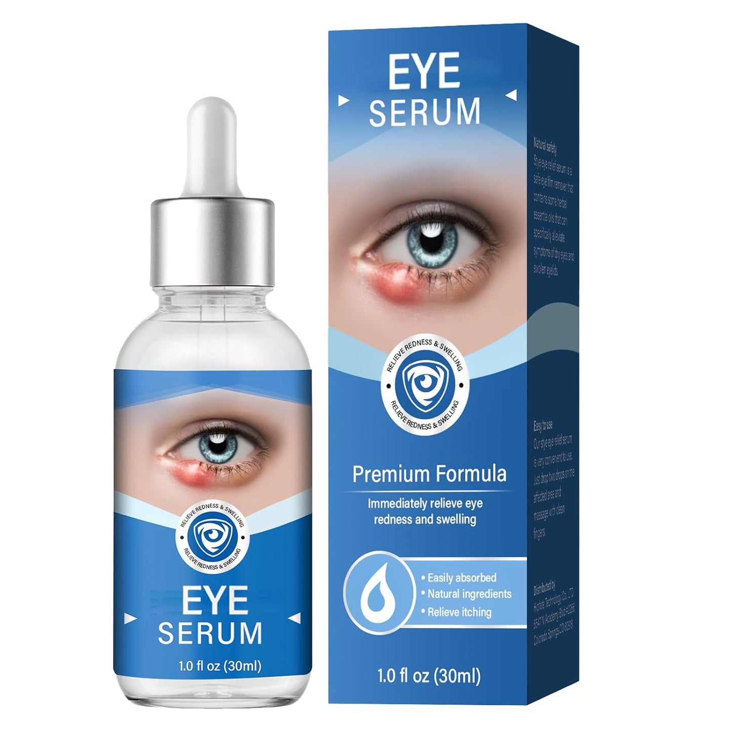 Eye Treatment, Effective Eye Serum for Chalazion and Blepharitis Treatment, 30mL Gentle Lash and Eye Cleanser, Blue