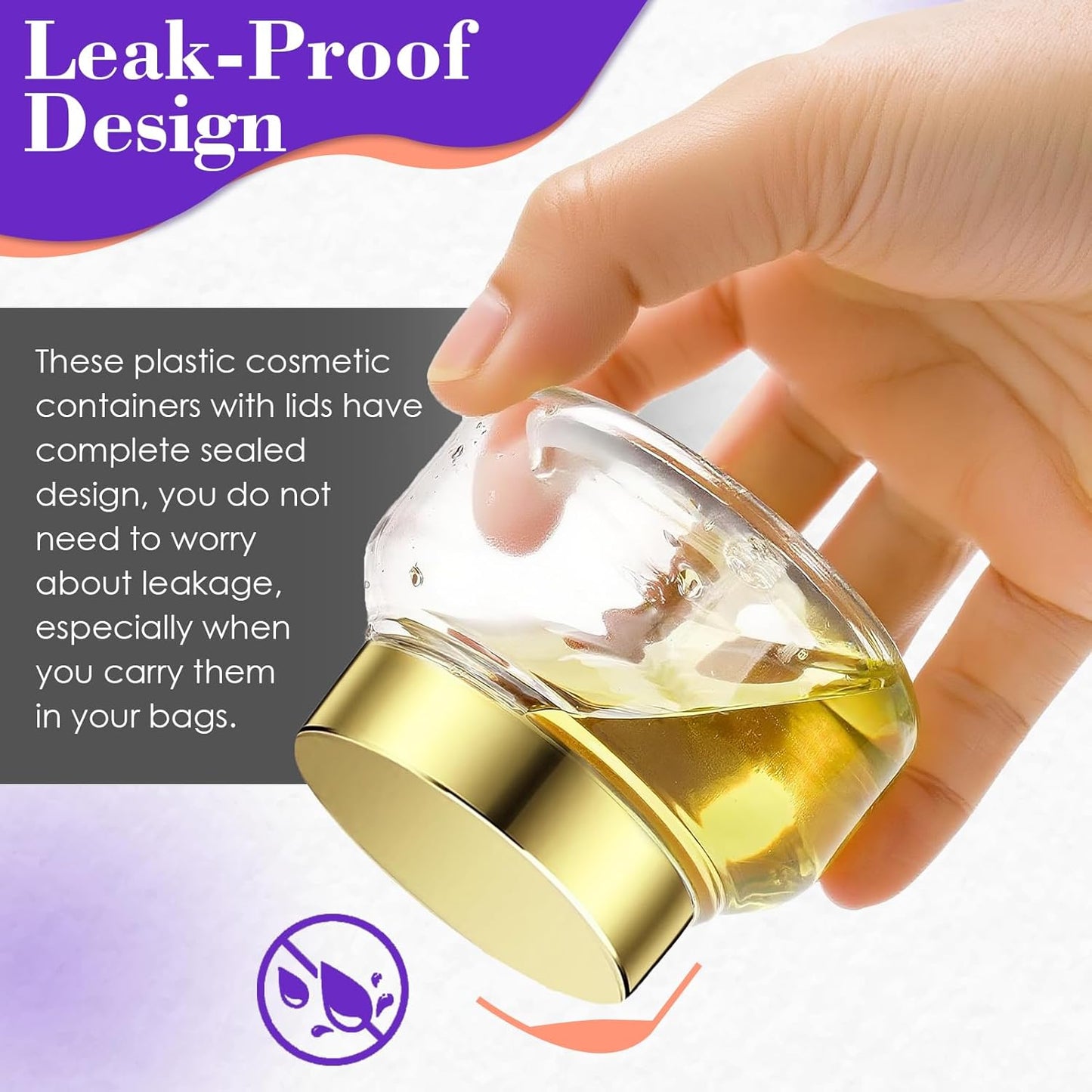 36 Pack 5 oz Plastic Cosmetic Containers With Lids Refillable Clear Empty Travle Jars Containers for Body Butter,Sugar Scrubs,Cream,Lotions,Candy, Waterproof Label&Spatulas - (White Lid)