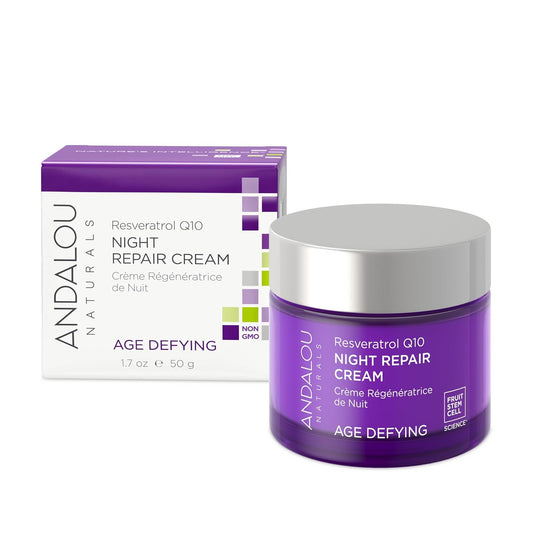 Andalou Naturals, Night Repair Cream Fruit Stem Cell, 1.7 Ounce