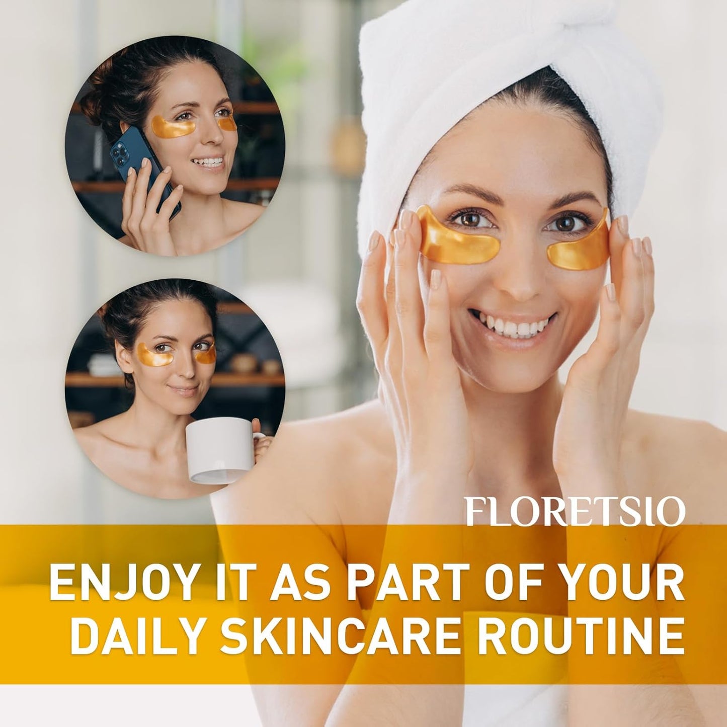 30 Pair - Under Eye Patches for Dark Circles 24K Gold Collagen Eye Mask for Puffy Eyes Reduce Wrinkles and Eye Bags, Anti-Aging Retinol Hydrating Gel Eye Pads Skincare Eye Treatment Products