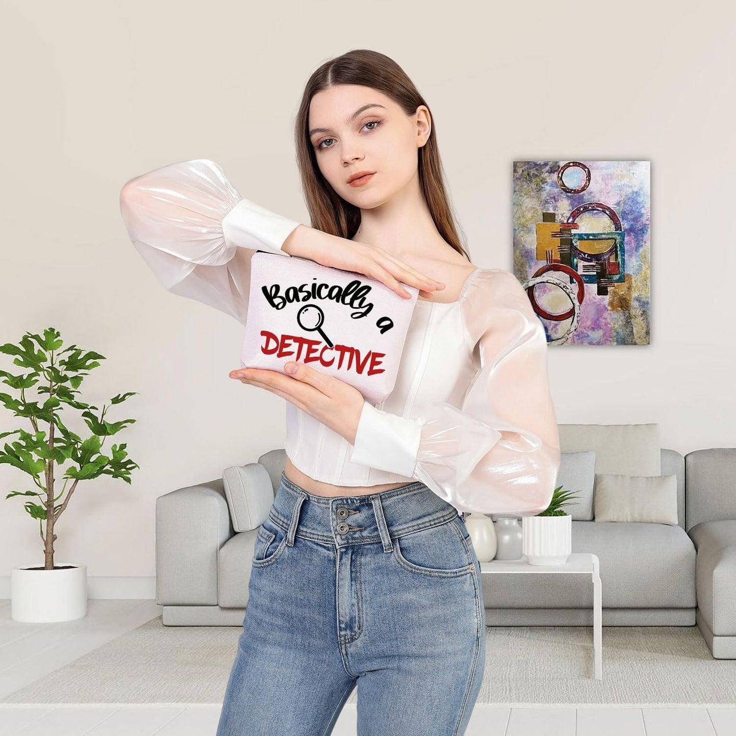 BDPWSS Basically A Detective Makeup Bag True Crime Gift True Crime Junkie Gift True Crime Lovers Gift True Crime Podcast Gift (basically detective)