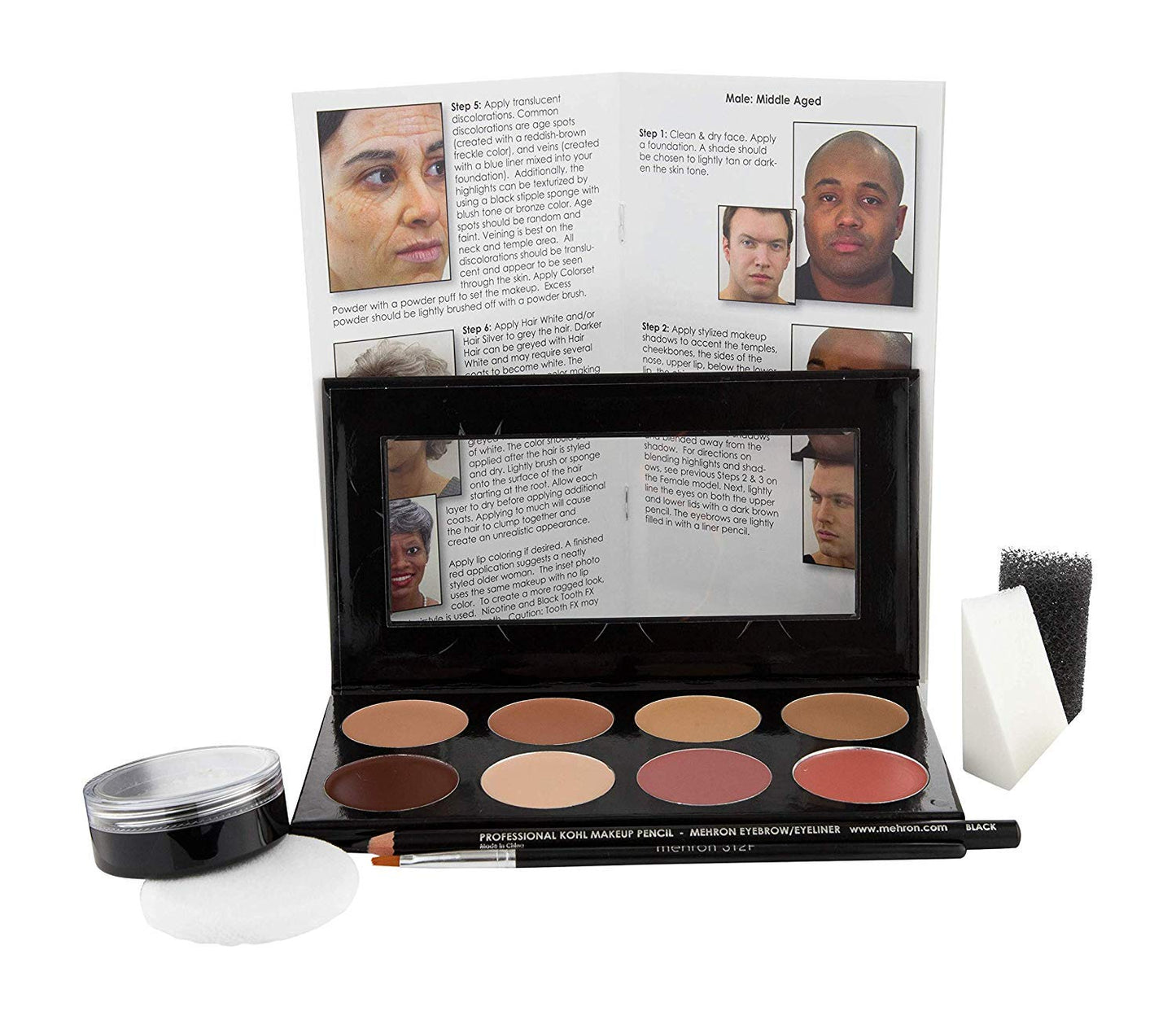 Mehron Makeup Mini-Pro Student Makeup Educational Kit (Medium/Olive)
