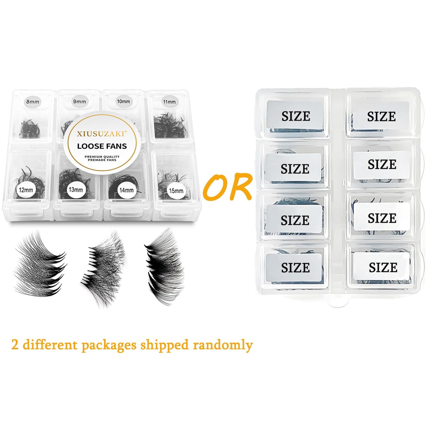 Premade Fans Eyelash Extensions 600 Fans 14D Volume Lash Extensions 0.05 Thickness Eyelash Extension D Curl Premade Lash Fans Mix 8-15mm Fluffy Soft Handmade Loose Fan(600Fans-14D-0.05-D,8-15mm)