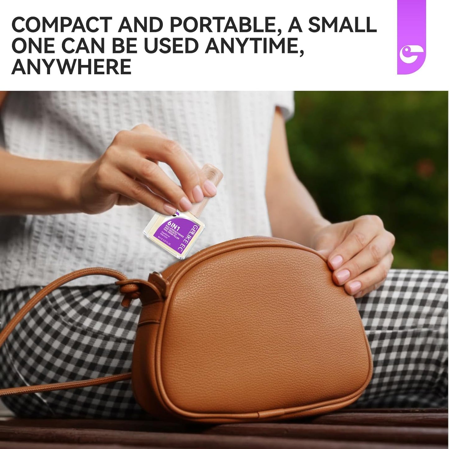 Nail Polish Strengthener and Growth Treatment: Yellow Gelike EC 6 in 1 Natural Nail Hardener Extra Strong and Growth - Long Lasting Nail Repair for Damaged Nails - For Daily Work Home Salon