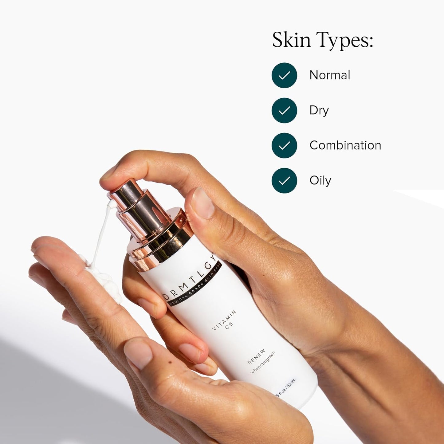 DRMTLGY Vitamin C Moisturizer for Face - 5 Different Types of Vitamin C - Facial Moisturizer for Fine Lines, Wrinkles & Dark Spots (52 ml)