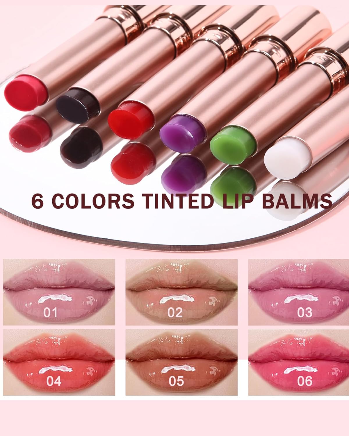Moisturizing Lip Balm, Nude Sheer Brown Lipstick Hydrating Tinted Lip Gloss, Long Lasting Waterproof Liptint Balm Natural Non-Stick Lips Oil Stain,Glossy Lipcolor Juicy Finish for Dry Cracked Lips-05