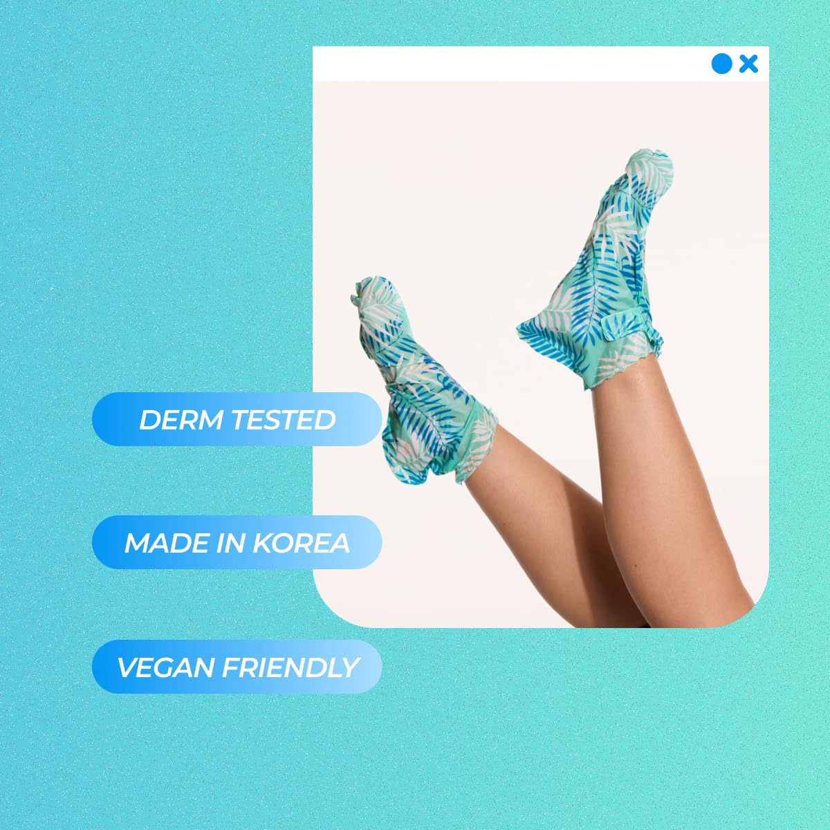 Vitamasques Foot Peeling Mask - 5 Pairs Professional Korean Exfoliating Foot Mask for Dry Cracked Feet & Callus Removal, Feet Peeling Masks that Remove Dead Skin for Soft Heels with AHA BHA PHA