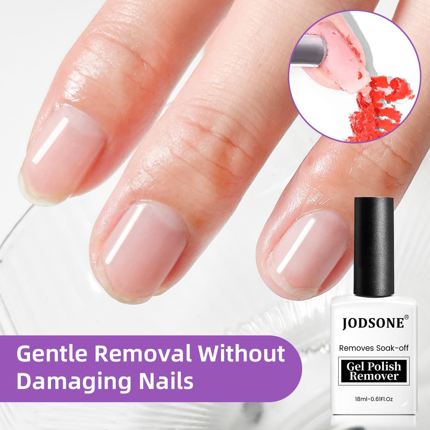 JODSONE 18ML Gel Nail Polish Remover No Need Soaking or Wrapping Gel Remove Within 2-5 Minutes Gel Nail Remover Easy And Quick Remove