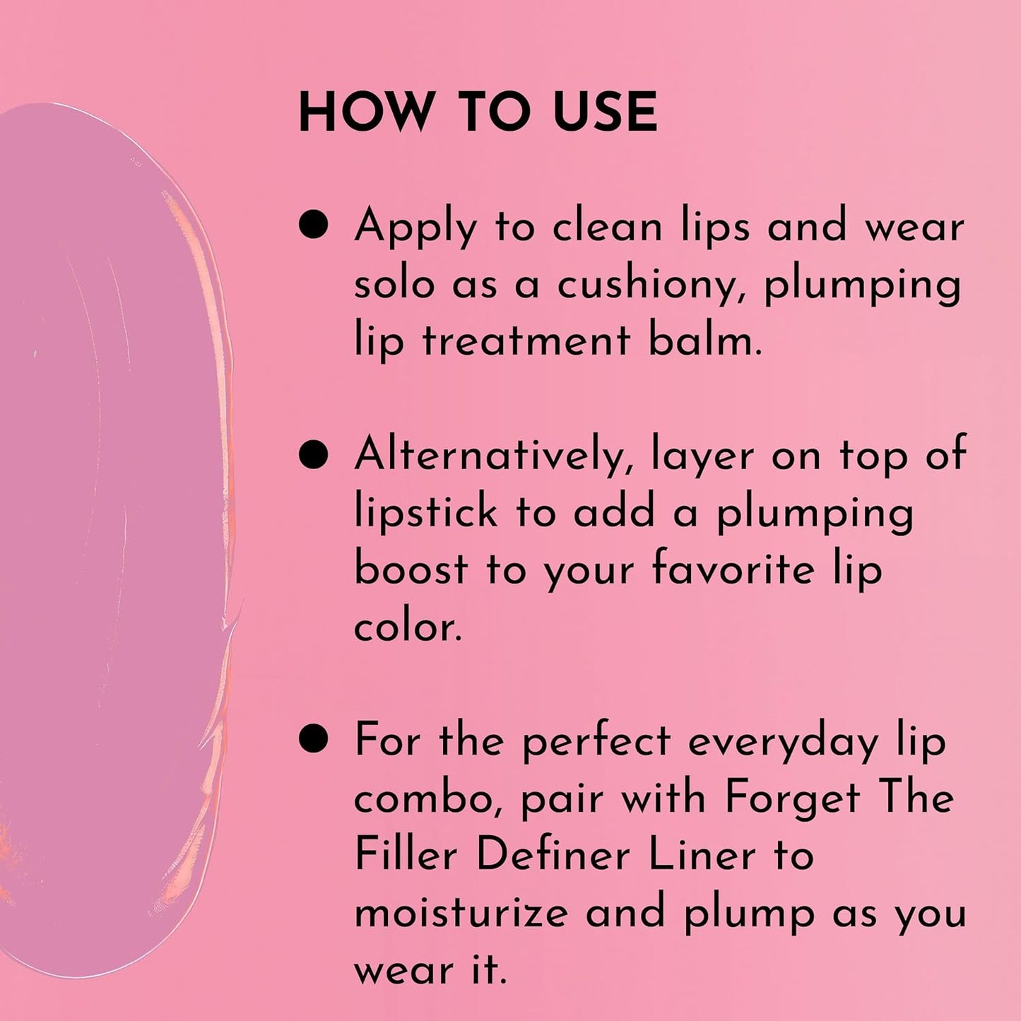 LAWLESS Forget the Filler Lip Plumping Line Smoothing Tinted Balm, Cupid, Pink, 0.09 Ounce