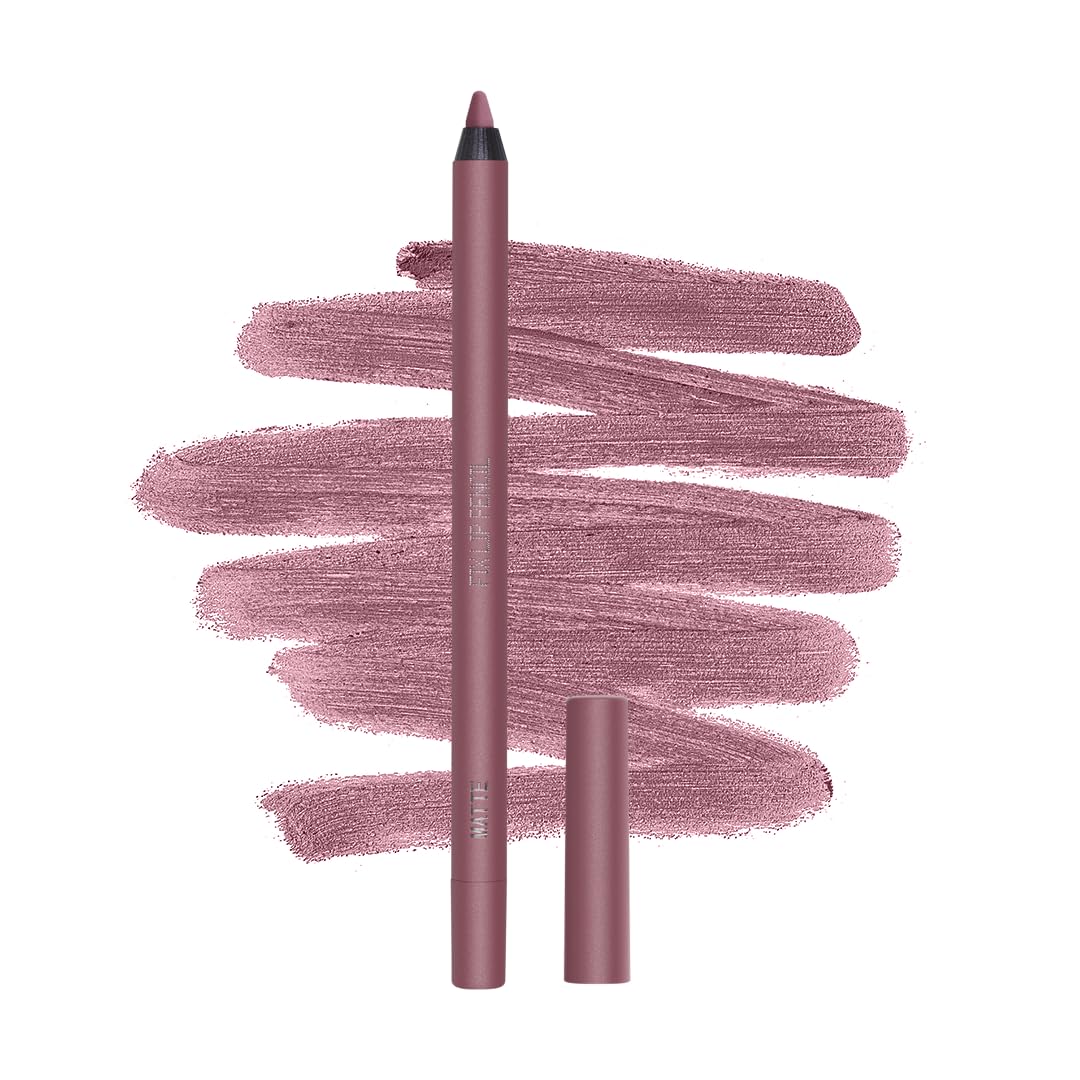 about-face Matte Fix Lip Pencil Paper Romance – Long-Wear, Creamy Matte Lip Liner with Hyaluronic Acid & Vitamins C & E – Vegan, Cruelty-Free, Clean Beauty – 0.042 oz (Rosewood)