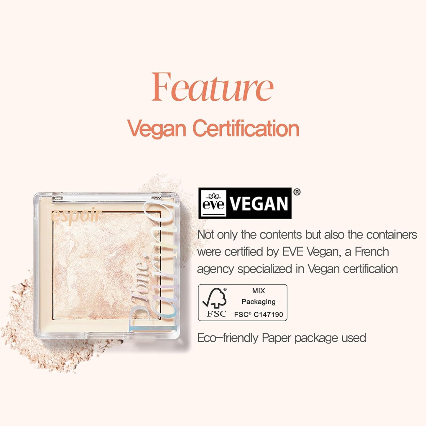 Espoir Tone Pairing Highlighter #Pink Marine │0.33 oz. (9.6 g)│Subtle Glitters for Daily make up │ 3 color Shades Going Well with Various Skin Tones │Sheering Makeup │ Korean Beauty Costmetics