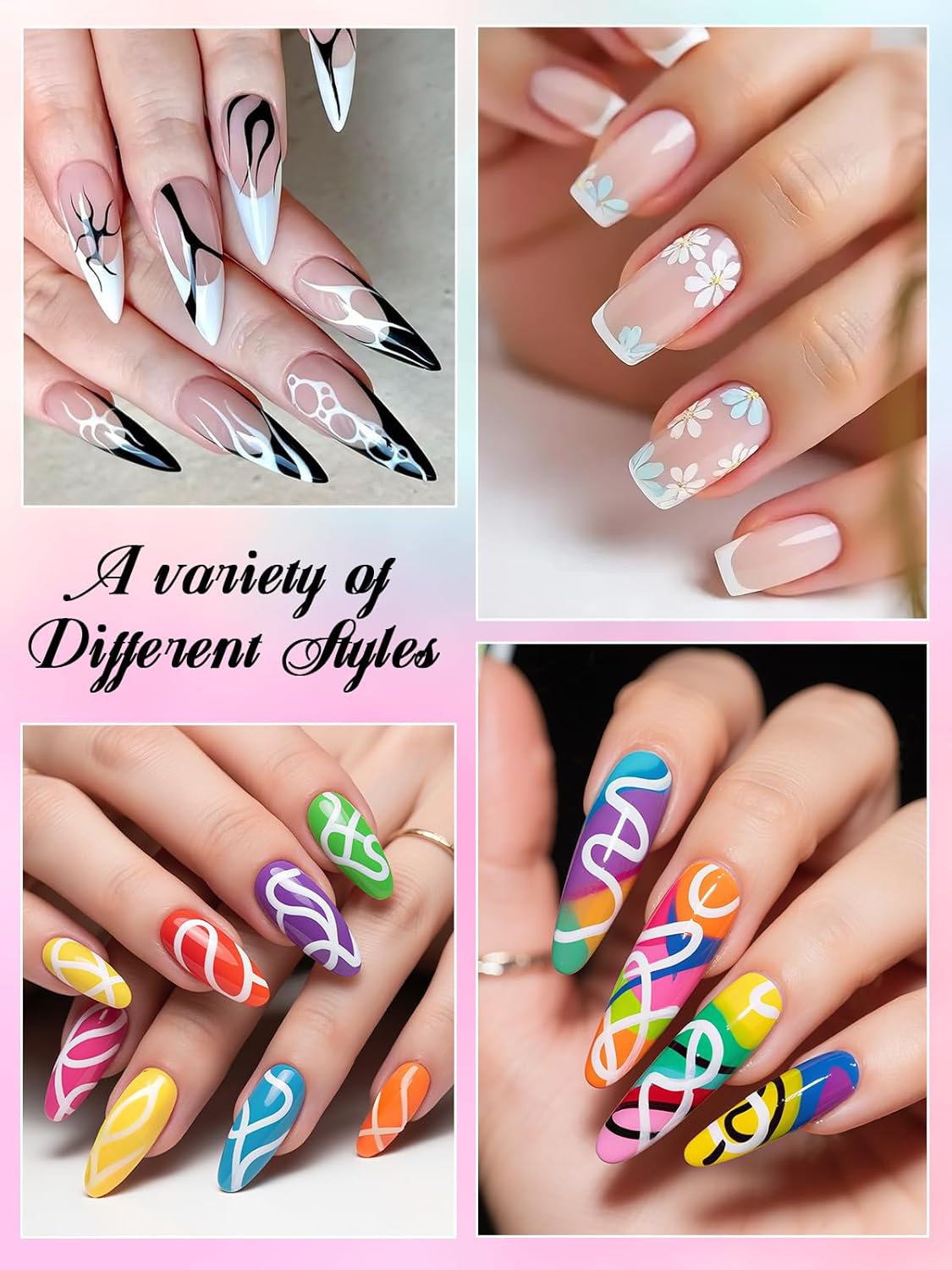 Kalolary 1PCS White Nail Art Pens，0.7mm Nail Polish Pens Quick Dry Long-last Nail Graffiti Dotting Painting Liner Nail Art Markers for DIY Nail Art Design