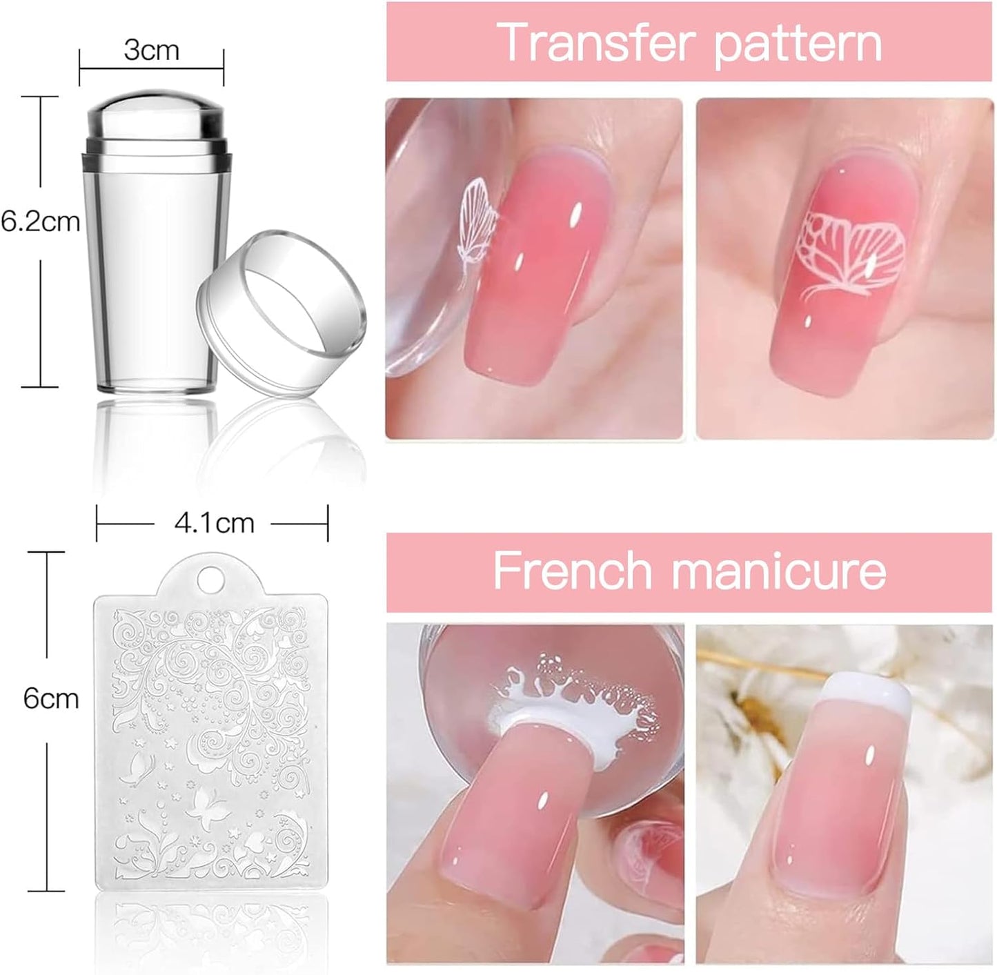 Biutee Nail Stamping Plates 8PCS Nail Stamping Polish Gel and Nail Stamper Kit 10 PCS Nail Art Stamper Plates, French Flower Leaves Animal Lace Halloween Design (10 PCS Plates With 8 PCS Gel)