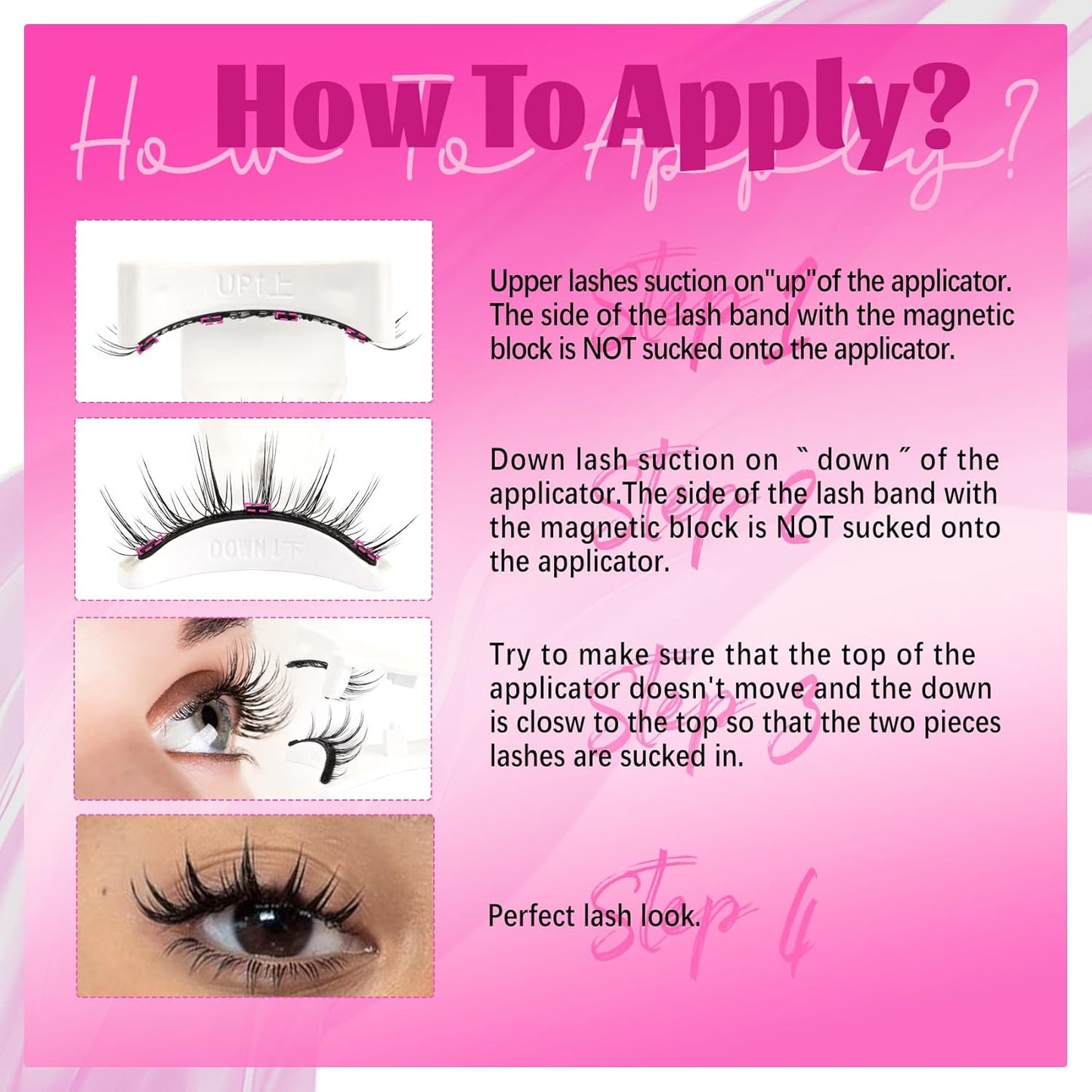 Veleasha Magnetic Eyelashes Manga Lashes Spiky Lash Magnetic Lashes with Applicator Natural Look Reusable No Glue Easy to Apply & Remove Soft False Eyelashes Lash Wispy (Chic)