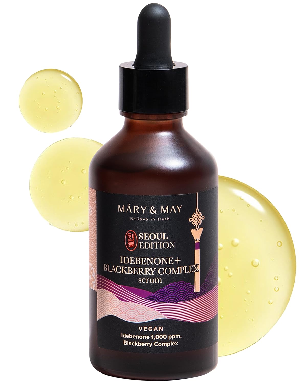 Mary&May SEOUL EDITION Idebenone Blackberry Complex Serum - Korean Anti Aging Face Serum for Skin Elasticity, Nourishing and Radiance - Fragrance-Free, Vegan, and Cruelty-Free, 2.7 fl.oz.