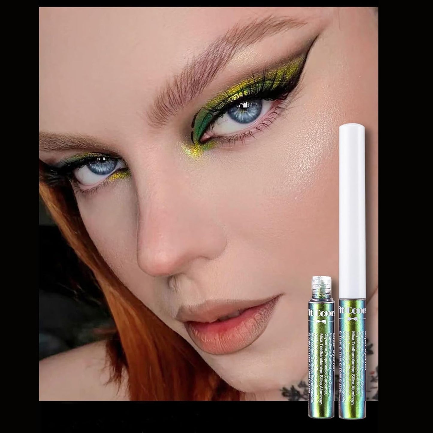 Corlo Glitter liquid eyeliner waterproof, Metallic Intense Color Shifting Colorful Eyeliner, Eyeliner Gel MultiColor Highly Pigmented Gift Kit for Women and Girls (06)