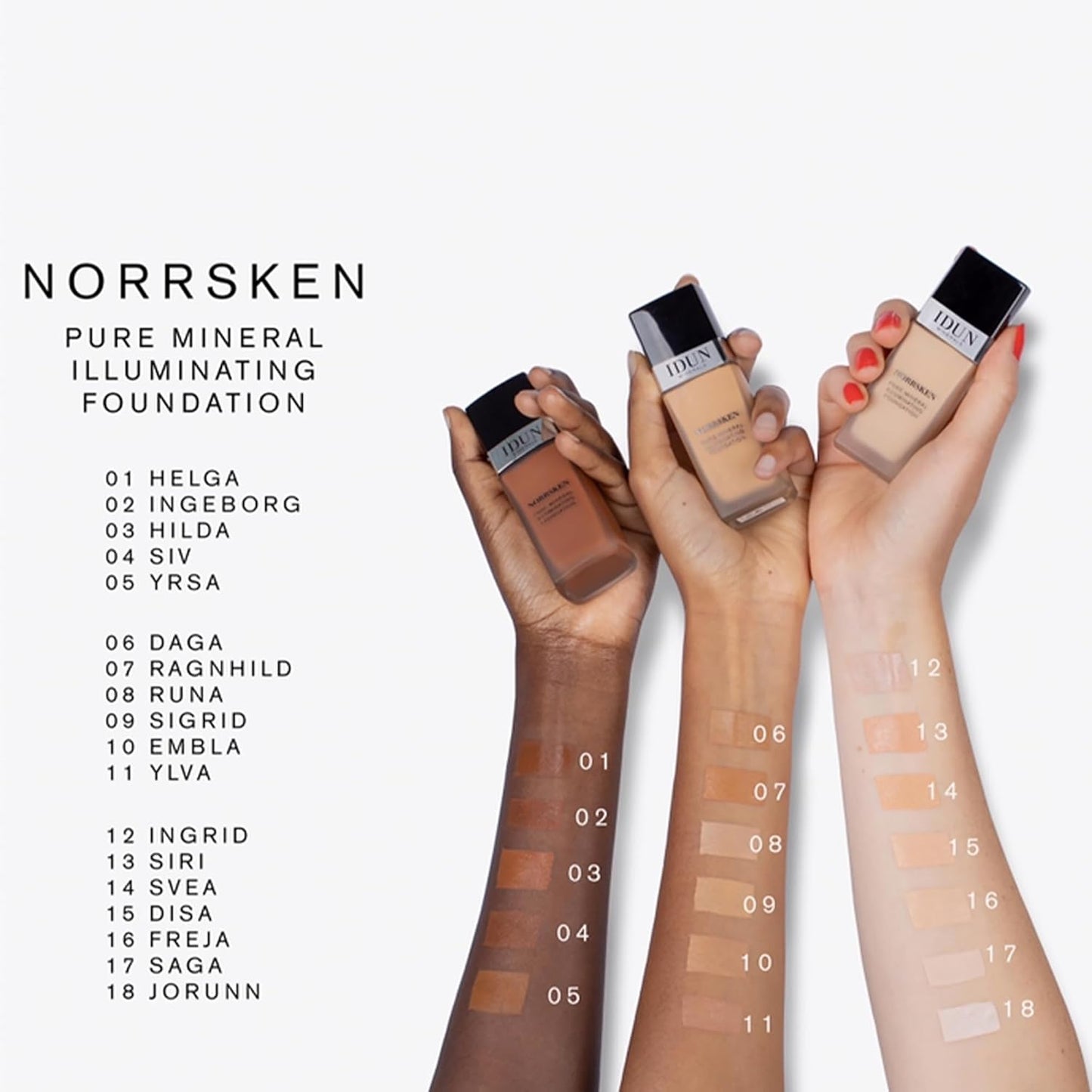 Liquid Norrsken Foundation - Silky Smooth Coverage - Luminous, Dewy Finish for Dry and Dull Skin - Water Resistant and Vegan Makeup - 201 Jorunn - Neutral Extra Light - 1.01 oz