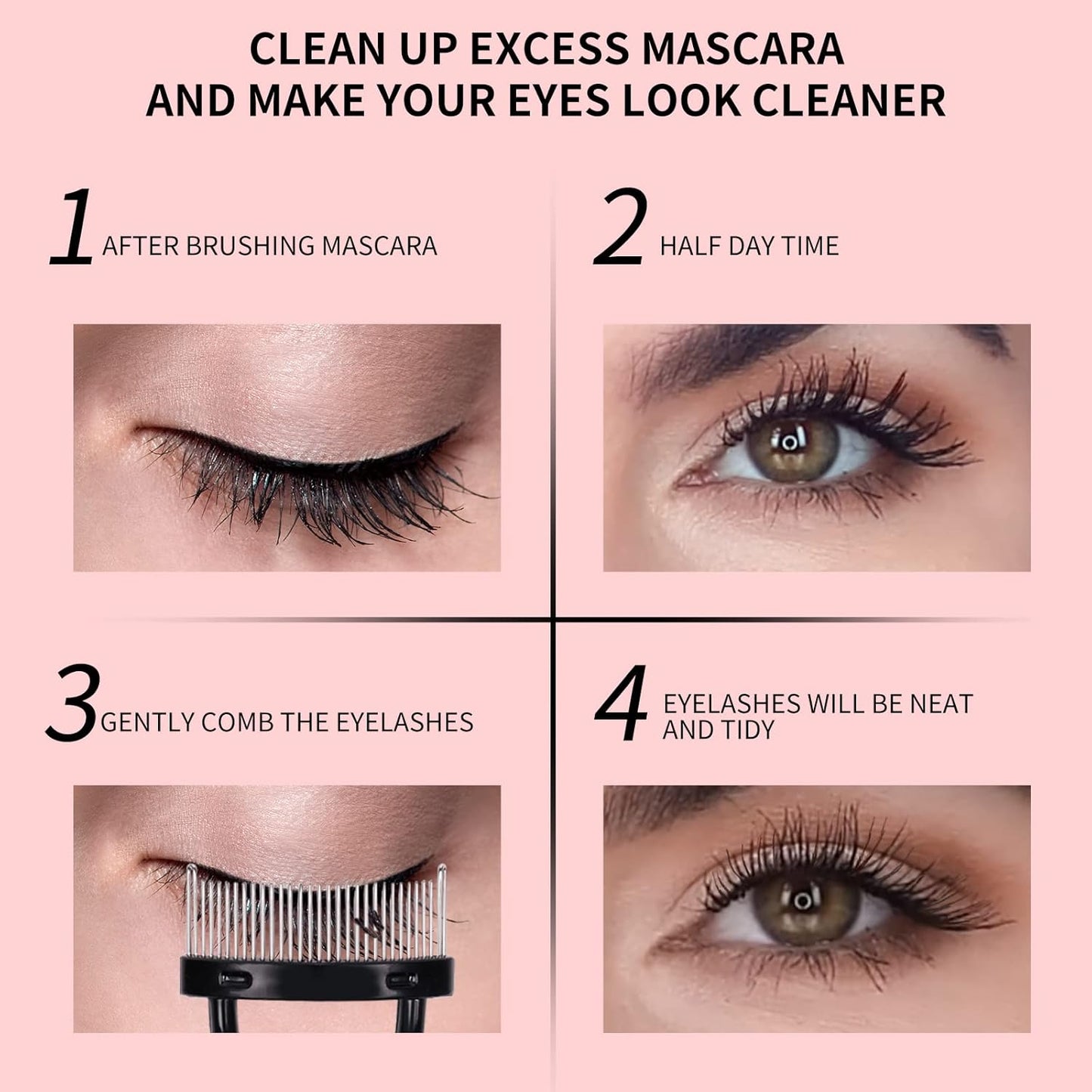 Docolor Eyelash Curler Kit, 4 in 1 Lash Curler Kit, eyelash comb eyelash extension tweezers eyebrow brush and comb with 6 Extra Replacement Refill Pads Eyelash Applicator Makeup Tool