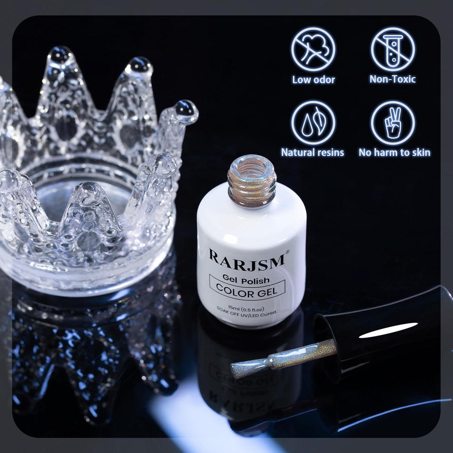 RARJSM Blue Aurora Cat Eye Gel Nail Polish Holographic Rainbow Laser Iridescent Glitter Sparkle Cat Eye Gel Polish with Magnet Stick Soak off UV LED Curing Requires Home Salon Diy Nail Art