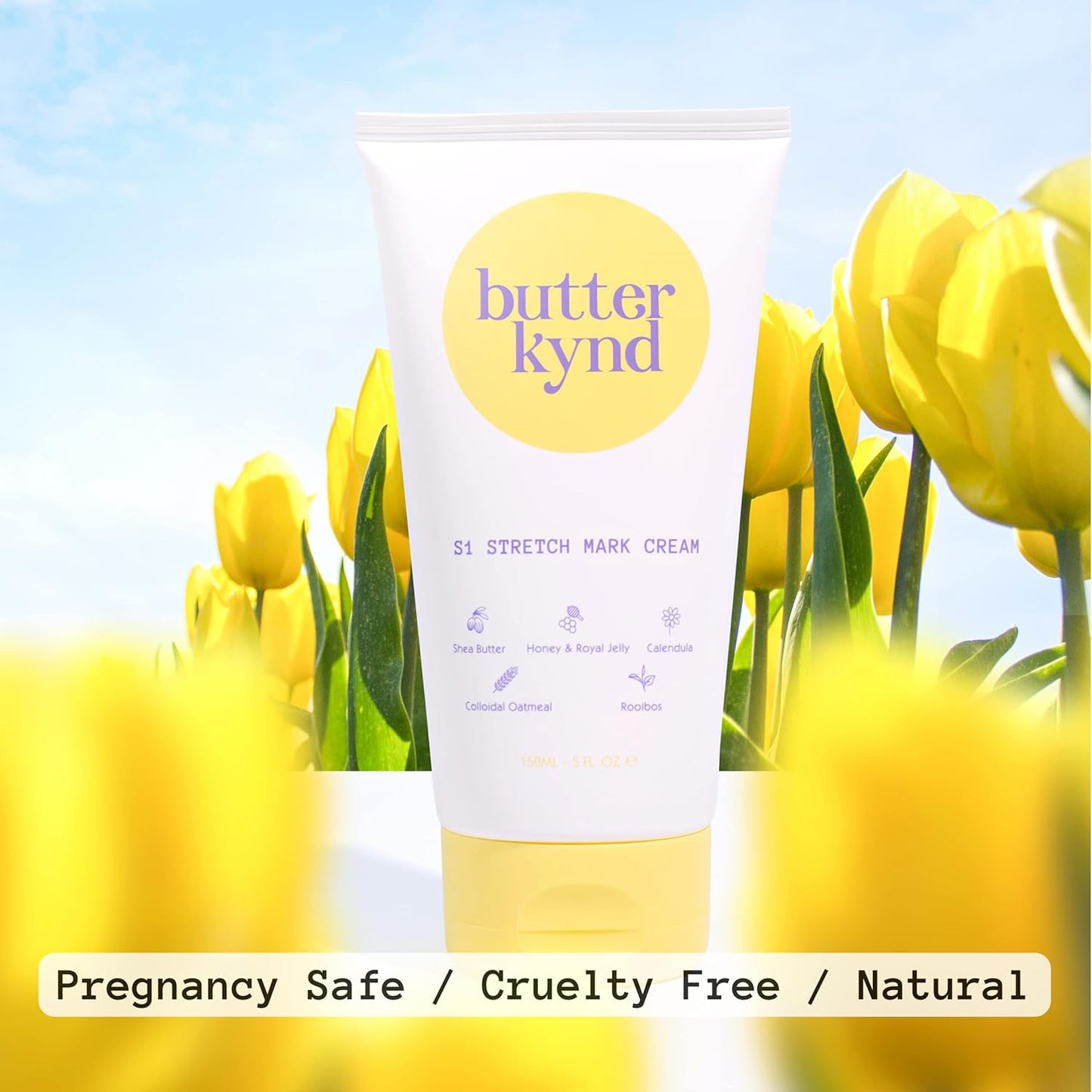 S1 Stretch Mark Cream, 150ml / 5oz, Lightweight Pregnancy Stretch Mark Cream