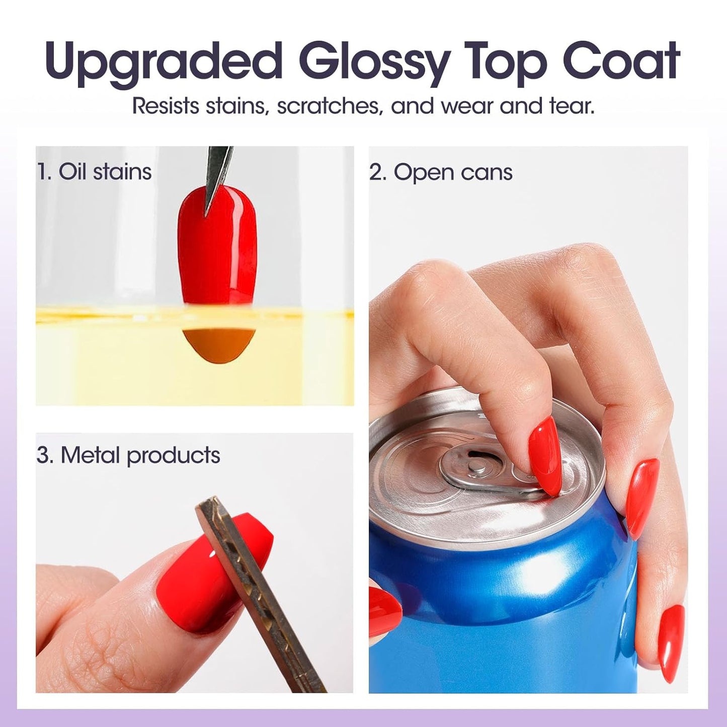 GELLEN Builder Gel for Nails and No Wipe Top Coat, 2Pcs 18ml Nail Builder Gel for Nail Extension & Strengthen and Glossy Top Coat