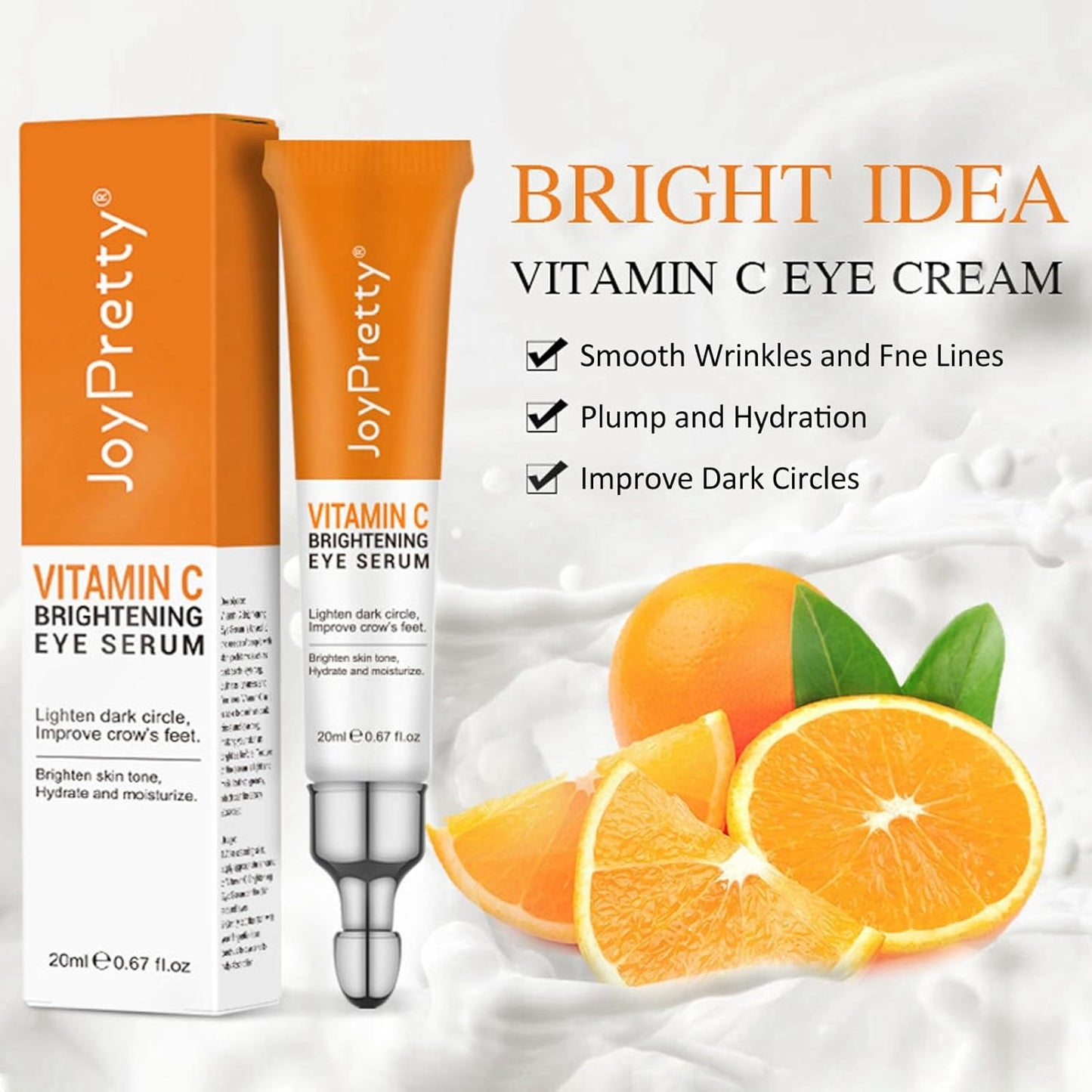 Eye Cream For Dark Circles, 2PCS Vitamin C Eye Cream For Dark Circles And Puffiness, Anti Aging Eye Cream For Women, Under Eye Cream For Puffiness And Bags