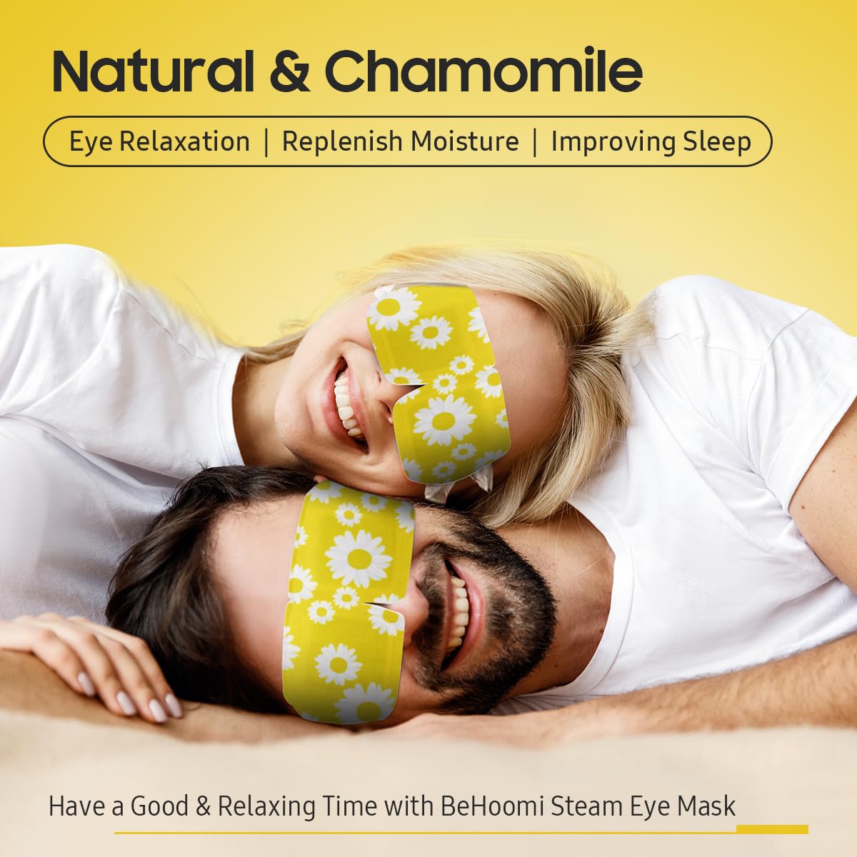 Steam Eye Mask, 10 Packs Heated Eye Mask, Self Heating Disposable SPA Warm Compress for Eyes Sleep Mask, Soothing Moist Heat Eye Masks, Travel Essentials & Relaxation Gifts (Chamomile Scent)