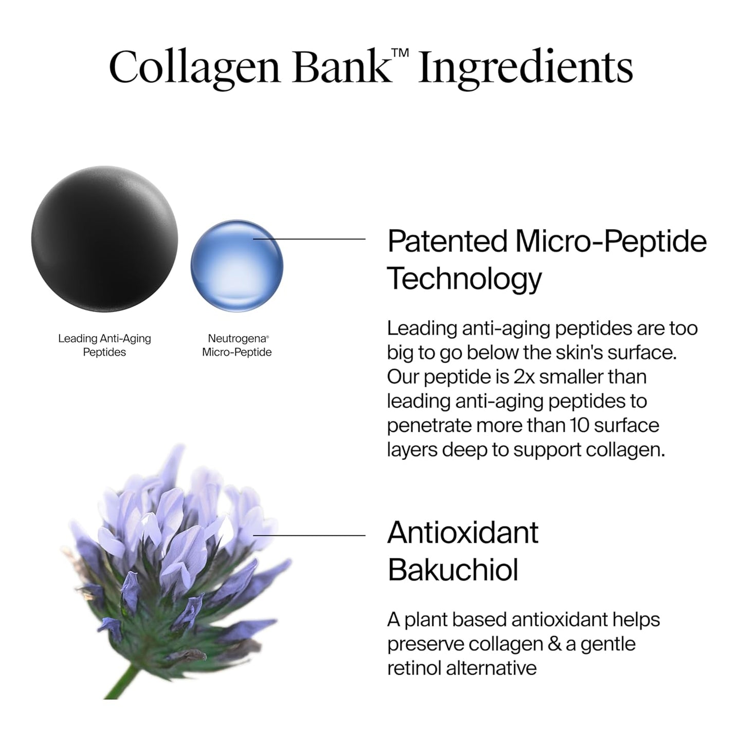 Neutrogena Collagen Bank Face Moisturizer, Daily Anti-Aging Face & Neck Firming Collagen Cream, Bakuchiol & Micro-Peptides Face Lotion, Support Skin’s Natural Collagen for Visibly Plump Skin, 2 fl. oz