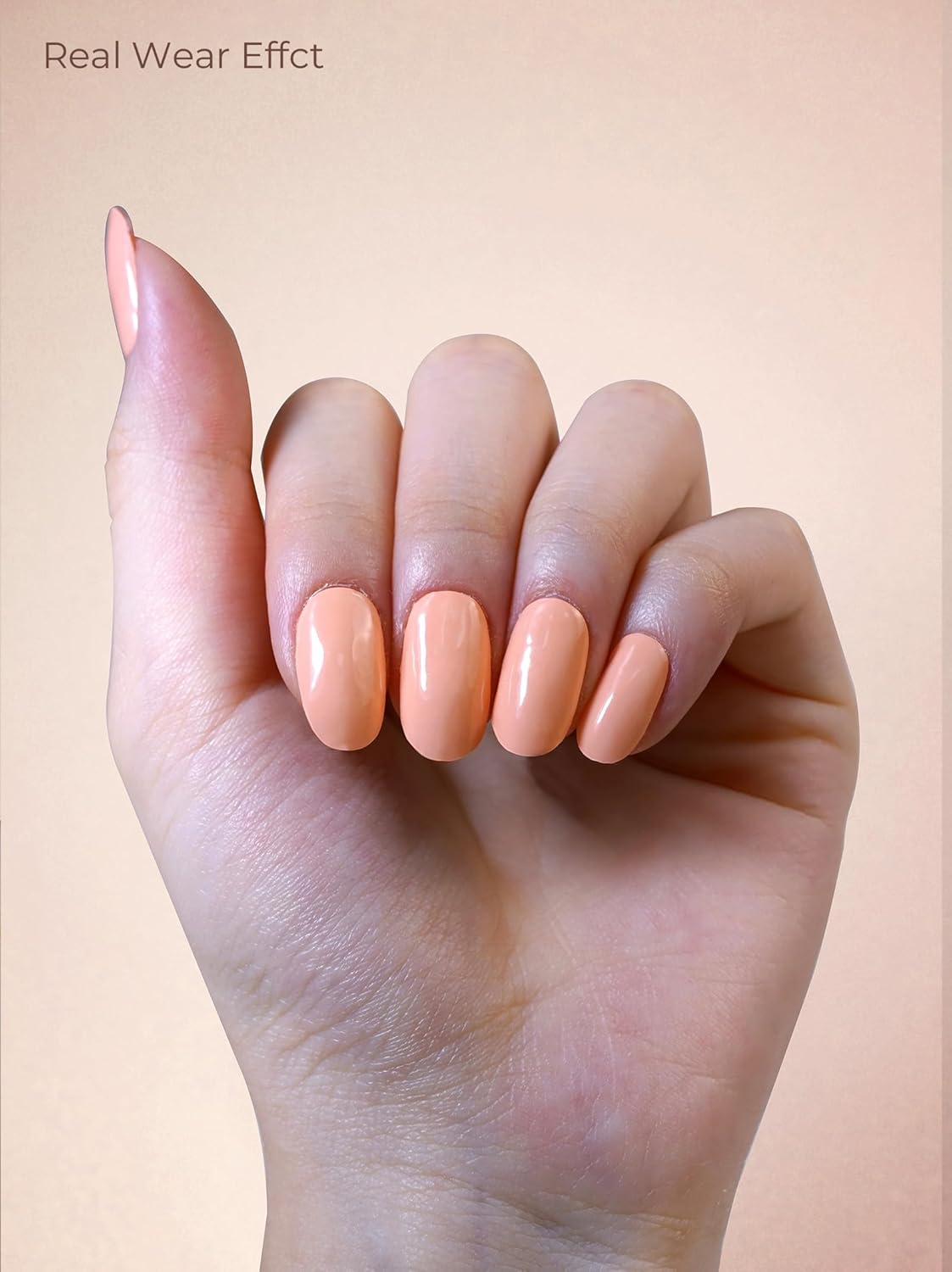 Pre Cured Gel Nail Strips - 44PCS Salon Quality Gel Nail Stickers - Long Lasting Polish Wraps for Women no UV Light Needed Easy Apply& Remove (Marigold Orange）